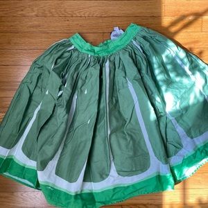 Lime circle skirt